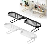 Générique Behind The Faucet Sink Organizer, No-Drill Free Over The Sink Shelf Bathroom, Universal Thickened Behind The Faucet Shelf Bathroom, Space-Saving Countertop Organizer (2MIX-B,60CM)