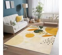 Générique Beige Flanelle Tapis Soft, 90 x 120 cm Antidérapant Moelleux épais Chambre et Chambre d'enfant Lavable Tapise - Style Moderne du Milieu du Siècle Abstraction Design Moderne Tapis