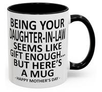 Générique Being Your Son In Law Seems Like Gift Enough Funny Coffee Mug, 11oz Accent Coffee Mug, One-piece Customization Available (2PCS,A)