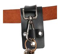 Générique Belt Key Holder - Elegant PU Leather Keyring for Men and Women, Nurse Duty, Law Enforcement, Security, or Outdoor Work, Stylish and Durable Keychain for Purse, Belt, or Pocket Use