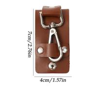 Générique Belt Key Holder - Elegant PU Leather Keyring for Men and Women, Nurse Duty, Law Enforcement, Security, or Outdoor Work, Stylish and Durable Keychain for Purse, Belt, or Pocket Use