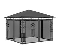 Générique Belvédère avec moustiquaire 3x3x2,73 m Anthracite 180 g/m²,Maison & Jardin, Pelouses & Jardins, Vie en extérieur, Structures extérieures, Auvents & abris, Anthracite (Poids 33.5KG)