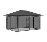Générique Belvédère avec moustiquaire 4x3x2,73 m Anthracite 180 g/m²,Maison & Jardin, Pelouses & Jardins, Vie en extérieur, Structures extérieures, Auvents & abris, Anthracite (Poids 37KG)