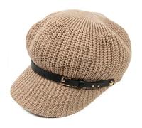 Générique Beret Hats for Women Mesh Breathable Beach Straw Hat Octagonal Cap Straw Women Summer Thin Newsboy Cap Painter Adju Breathable Crochet Beret Short-Brim (Beige)