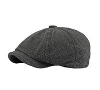 Générique Béret rayé Classique pour Femmes et Hommes Accessoire Mode décontracté Design idéal avec Costume pour Printemps et Automne Parfait Quotidien (Black, One Size)