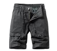 Générique Bermuda De Travail Homme,Short Cargo DéContracté, Taille Extensible, Short De Travail De Plage D'éTé, Style Dix (Grey, 31)
