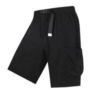 Générique Bermuda Homme Cargo Respirant avec Poches Short Utilitaire Confortable pour Travail Plein Air (Black, XXS)