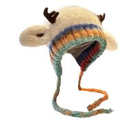 Générique Berretto Invernale Corna - Cappello Maglia Morbido Caldo Design Festivo Natale Look Soffice Traspirante Comodo Adatto Freddo Passeggiate Avventura Montagna Libero Viaggi Stile Giornali