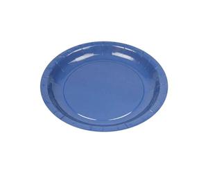 Générique Best Products - 10 Assiettes Carton Bio Rond 20CM Bleu Marine