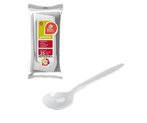 Générique Best Products - 25 Petites CUILLÈRES 12.5CM Blanc