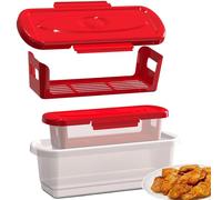 Générique Better Breader Shaker Bowl,2 Piece Multiffunctional Cooking Tools | Breading Shaker Conttainer - for Onion Rings Chicken Wings Vegetables Home Dining Room Kittchen