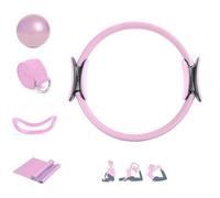 Générique BetterMes Pilates Essential Kit, Pilates Essentials Kit for Women, Includes Resistance Bands, Yoga Ring, Stretch Straps, Pull Bands & Ball, for Women's Home Workouts (Pink)