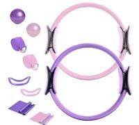 Générique BetterMes Pilates Essential Kit, Pilates Essentials Kit for Women, Includes Resistance Bands, Yoga Ring, Stretch Straps, Pull Bands & Ball, for Women's Home Workouts (2Pcs Mix)