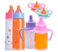 Générique Biberons pour - Ensemble tétines | Bouteilles Jouet réalistes pour Lait et jus | Cadeau Parfait pour Anniversaire, crèche, Tout-Petit, garderie, Jeu de rôle, Maison