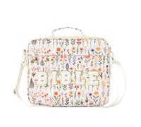 Générique Bible Bag Tote - Chenille Letter Design, Large Shoulder Bible Bag with Flower Cover Case for Women Teen Girls, Stationery Organizer, School Work Study Office Church Birthday Christmas Carry