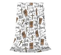 Générique Bible Jesus Blanket - 80 inches Flannel Christmas Throw | Inspirational Religious Bed Blanket - Soft Còzy Sofa Travel Picnic Blankets for Prayer Room Bible Study Holiday Devotion