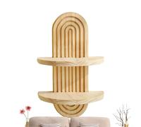 Générique Bibliothèque Arquée en Bois - Petit Modèle De Bureau, Décoration Rustique, Affichage d'angle Minimaliste | Placard D'appartement Design D'intérieur, Accessoire Photo, en, Organisateur De