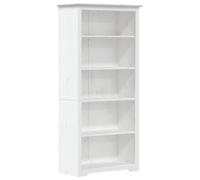 Générique Bibliothèque BODO Blanc 82x40x173 cm Bois pin Massif 5 Niveaux,Meubles, Étagères, Bibliothèques, Blanc (Poids 30.7KG)