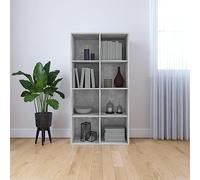 Générique Bibliothèque/Buffet Gris béton 66x30x130 cm Bois d’ingénierie,Étagères,Bibliothèques-800157