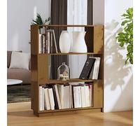 Générique Bibliothèque/Cloison Marron Miel 80x25x101 cm Bois Massif,Étagères,Bibliothèques-814057