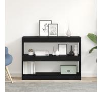 Générique Bibliothèque/Cloison Noir Chêne 100x30x72 cm Bois d'ingénierie,Meubles,Étagères,Bibliothèques,Noir,18.9 KG,862723