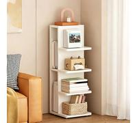 Générique Bibliothèque d'angle Autoportante, Bibliothèque Verticale étroite, Meuble de Rangement en Bois for Petits Espaces, Salon, Chambre, Bureau