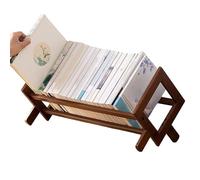 Générique Bibliothèque de Bureau - de Table antidérapante, bibliothèque de Bureau en Bois, Organiseur incliné pour Livres et médias | Convient pour l'affichage de Stockage d'étude de Salon de bibli