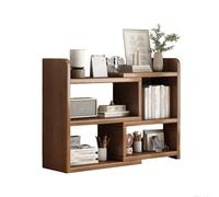 Générique Bibliothèque De Bureau en Bois, Étagère d'angle Rétractable, Étagère Extensible pour Livres, Organisateur De Comptoir Ouvertes pour Maison Cuisine(Brown,2-Tier-(30-60cm))