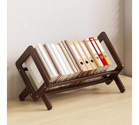 Générique Bibliothèque en Bois pour Bureau, Petite Étagère De Rangement pour Livres, Étagère d'angle Autoportant pour La Maison(Teak,13x8.2x5.7in)