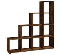 Générique Bibliothèque escalier Chêne fumé 142 cm Bois d'ingénierie,Meubles,Étagères,Bibliothèques,Brun,32.4KG,342600