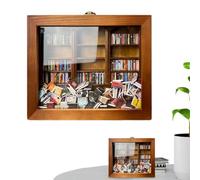 Générique Bibliothèque Sensorielle Petit Présentoir De Livre 3D À Secouer | Ornement De Bibliothèque Secouable En Bois Cabinet À Secouer Portable Fidget Pour Maison École
