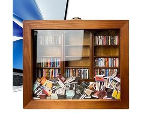 Générique Bibliothèque Sensorielle Vitrine 3D À Livres Secouable Et Boîtes | Fidget Bibliothèque Miniature À Secouer Cabinet À Secouer Portable Fidget Pour Maison École