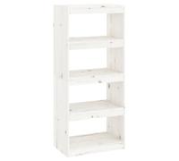 Générique Bibliothèque/Séparateur de pièce Blanc 60x30x135,5cm Pin Massif,Meubles,Étagères,Bibliothèques,Blanc,14.12KG,808169