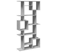 Générique Bibliotheque Sonoma Gris 9 Compartiments Bois Ingenierie | 92x29x188 cm, Etagere Polyvalente, Cloison de Separation, Facile Nettoyer