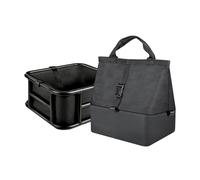 Générique Bicycle Basket with Bag Front Rear Pet Cargo Rack - Metal Wire 34.4x30.5x15cm Fabric 30x26x26.5cm 3104g - Universal for Most Bike - Detachable