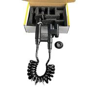 Générique Bidet en cuivre, pulvérisateur de Bidet portatif for Toilettes, Mini Robinet de Toilette, douchette, Ensemble de Bidet Portable, vanne d'angle à Double Sortie(Black Suit)