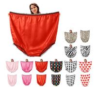 Générique Big Undies Cadeau Culotte Drôle en Dentelle Cadeau St-Valentin - Femme Cœur Léopard Point sous-vêtements Fantaisie Amusants
