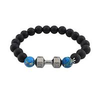 Générique Bijoux Argenté Connecté Pour Mm Anneaux Perles polyvalentes Bracelet Bijoux Choix Couple Hommes Bijoux (B, One Size)