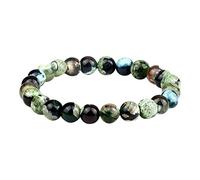 Générique Bijoux Bracelet Bracelet Bracelet Noir Anneaux Feu 8mm Bracelet pour hommes Bijoux de yoga Message Messages Bracelet Bijoux (G, One Size)