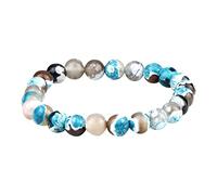 Générique Bijoux Bracelet Bracelet Bracelet Noir Anneaux Feu 8mm Bracelet pour hommes Bijoux de yoga Message Messages Bracelet Bijoux (H, One Size)