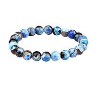 Générique Bijoux Bracelet Bracelet Bracelet Noir Anneaux Feu 8mm Bracelet pour hommes Bijoux de yoga Message Messages Bracelet Bijoux (I, One Size)