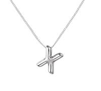 Générique Bijoux Collier en argent avec des mots pour les femmes à la mode avec des initiales Un cadeau pour les femmes adolescentes et Cadeau D'Anniversaire Femme (X, 1. 8x1. 5cm)