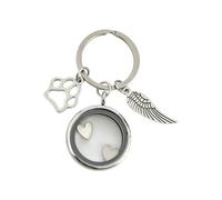 Générique Bijoux commémoratifs élégants pour animaux de compagnie, pendentif rond ouvrable, collier, ornement, porte-clés, ornement pour propriétaires d ' animaux de compagnie, médaillon de cheveux