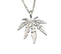 Générique Bijoux de mode, collier feuille d’érable, pendentif en feuille de chanvre, breloque, collé à chaîne, dentelle pour femmes, hommes, accessoires Gifls