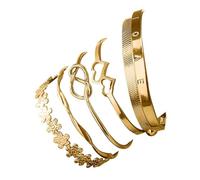 Générique Bijoux Élastique Aimanté Bijoux Peach Geometric Bracelet 4 Piece Set Pour Homme Bracelet Messages Hommes Anneaux (I, A)