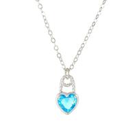 Générique Bijoux Femme Couleur Coeur Collier Personnalité Féminine Tempérament Design Créatif Incrusté Zircon Coeur Pendentif Clavicule Chaîne Collier Sexy Haute Sens Gifts For Women (B, One Size)