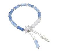 Générique Bijoux Femmes 2 Cadeau Bracelet Anneaux Design Sweet And Versatile Suitable For Couples And Students Plusieurs Bracelet Valentin Couleurs Bijoux (Blue, One Size)