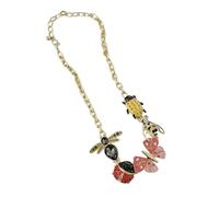 Générique Bijoux punk avec breloque animale papillon coloré pour femmes, collier fait à la main, longueur réglable, chaîne de cou rétro, bijoux de Festival Punk
