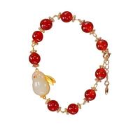 Générique Bijoux Rhodonite Cadeau Avec Bracelet Chain Retro Adjustable Bracele Women Ancient Style Transfer Bead Bracelets Jewelry En Bracelet Naturelle Bracelet Noir Bijoux (B, One Size)