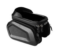 Générique Bike Bag - Cycle Phone Bag | WaterproofBicycle Bags with Front Beam | Cycling Accessories Bike Phone Pouch with Headphone Jack and Large Capacity, Black, 1-Pack